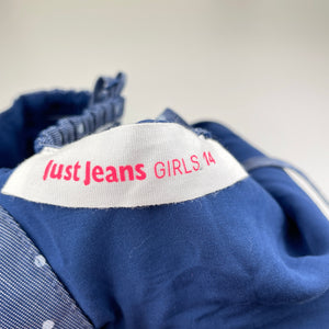 Girls Just Jeans, lined lightweight cotton summer dress, EUC, size 14, L: 73cm