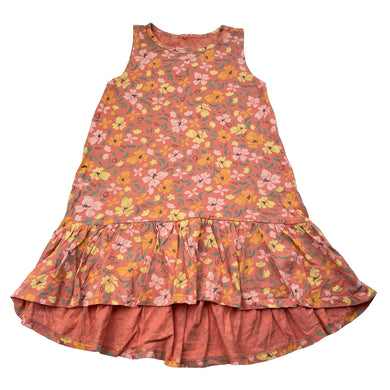 Girls Anko, floral cotton summer dress, EUC, size 7, L: 55cm at front