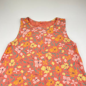 Girls Anko, floral cotton summer dress, EUC, size 7, L: 55cm at front