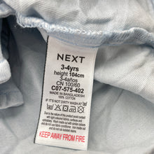 Load image into Gallery viewer, Girls Next, blue chambray cotton casual dress, FUC, size 3-4, L: 56cm