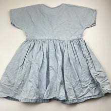 Load image into Gallery viewer, Girls Next, blue chambray cotton casual dress, FUC, size 3-4, L: 56cm