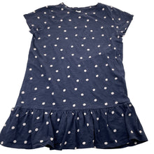 Load image into Gallery viewer, Girls Target, navy and white spot cotton dress, GUC, size 14, L: 65cm