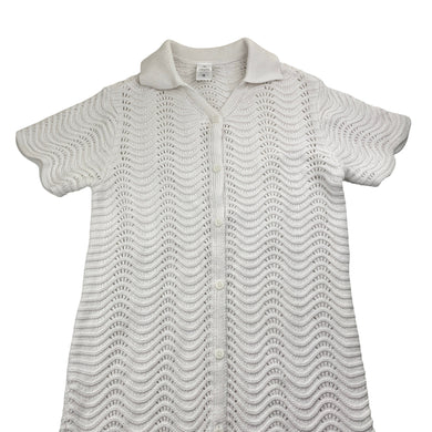 Girls Target, knitted cotton longline cardigan, L: 70cm, EUC, size 12,  
