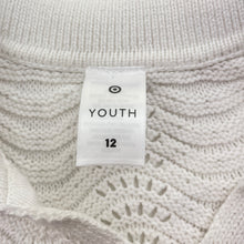 Load image into Gallery viewer, Girls Target, knitted cotton longline cardigan, L: 70cm, EUC, size 12,  