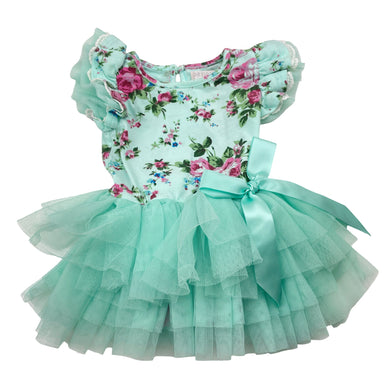 Girls DESIGNER KIDZ, floral tutu romper, EUC, size 00,  