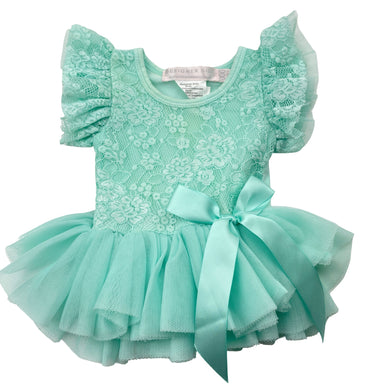 Girls DESIGNER KIDZ, floral lace tutu romper, FUC, size 000,  