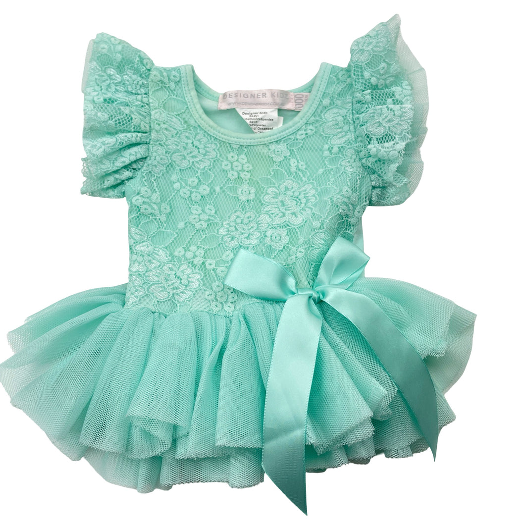 Girls DESIGNER KIDZ, floral lace tutu romper, FUC, size 000,  