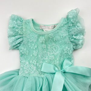 Girls DESIGNER KIDZ, floral lace tutu romper, FUC, size 000,  