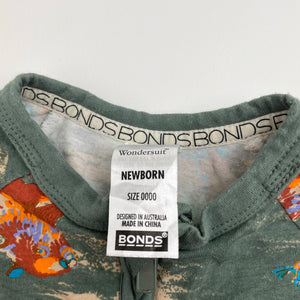 Unisex Bonds, zip Wondersuit / zippy / romper, EUC, size 0000,  