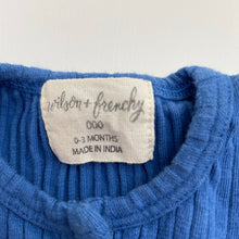 Load image into Gallery viewer, Boys Wilson + Frenchy, ribbed organic cotton blend romper, EUC, size 000,  