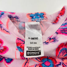 Load image into Gallery viewer, Girls Bonds, stretchy floral long sleeve top, EUC, size 000,  