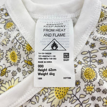 Load image into Gallery viewer, Girls Uniqlo, soft feel floral cotton romper, EUC, size 000,  