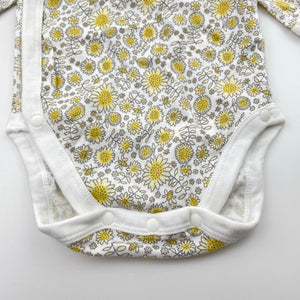 Girls Uniqlo, soft feel floral cotton romper, EUC, size 000,  