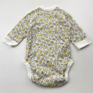 Girls Uniqlo, soft feel floral cotton romper, EUC, size 000,  