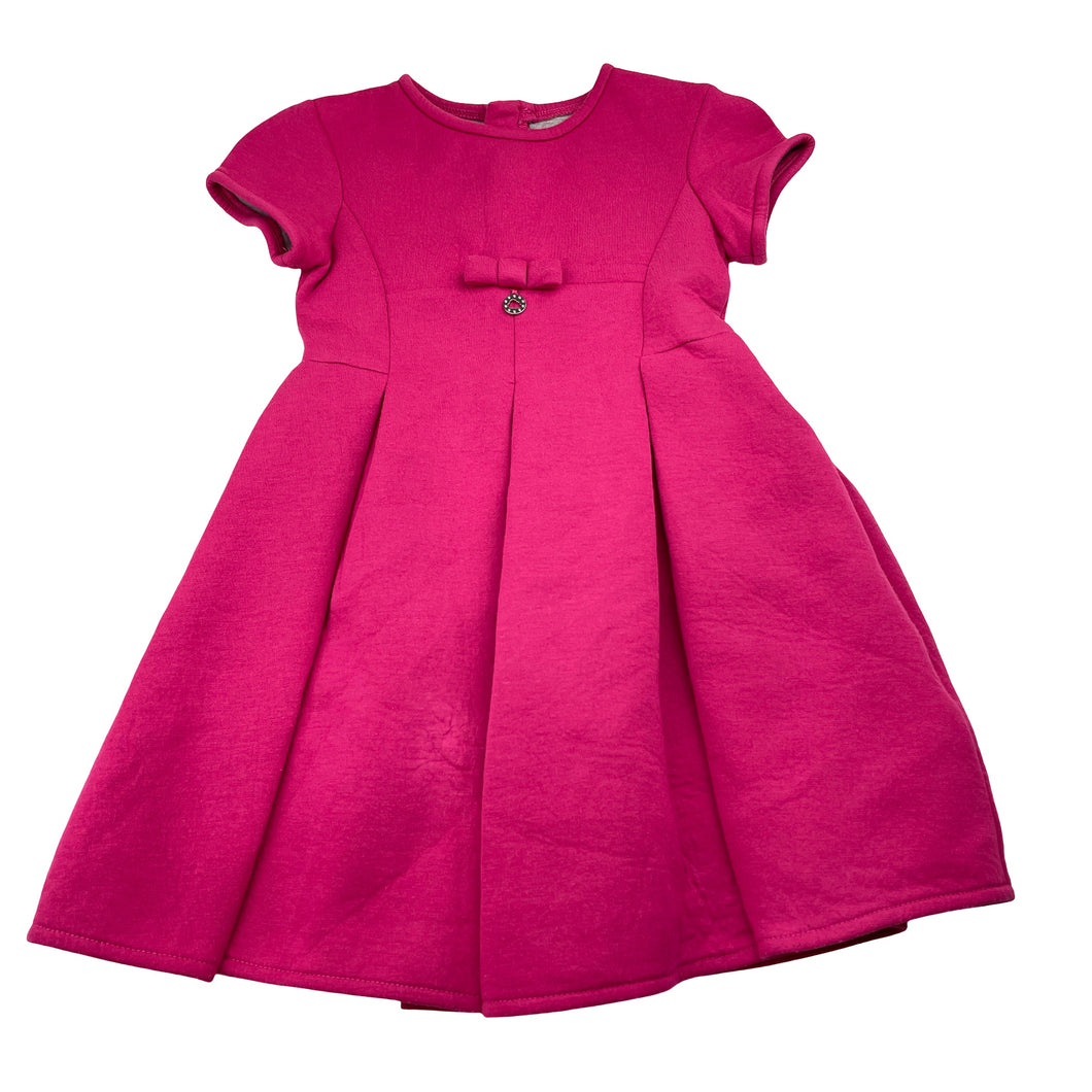 Girls Mayoral, pink, soft feel dress, pilling, FUC, size 6, L: 57cm