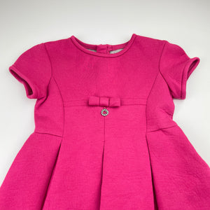Girls Mayoral, pink, soft feel dress, pilling, FUC, size 6, L: 57cm