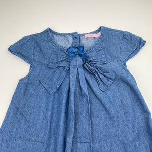 Girls Funky Babe, lightweight chambray cotton dress, EUC, size 5, L: 56cm