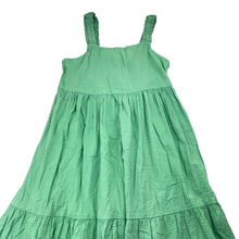 Load image into Gallery viewer, Girls Anko, green crinkle cotton summer dress, GUC, size 12, L: 73cm