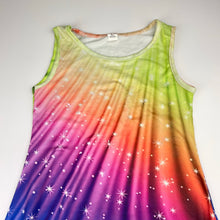 Load image into Gallery viewer, Girls DENATER, soft feel, stretchy colourful dress, armpit to armpit: 31cm, EUC, size 8-10, L: 70cm