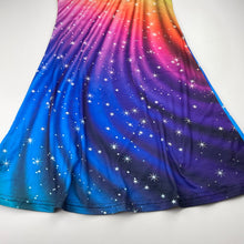 Load image into Gallery viewer, Girls DENATER, soft feel, stretchy colourful dress, armpit to armpit: 31cm, EUC, size 8-10, L: 70cm