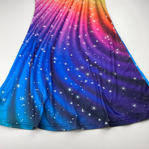 Girls DENATER, soft feel, stretchy colourful dress, armpit to armpit: 31cm, EUC, size 8-10, L: 70cm