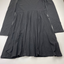 Load image into Gallery viewer, Girls H&amp;M, black, organic cotton long sleeve dress, EUC, size 14-15, L: 80cm