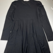 Load image into Gallery viewer, Girls H&amp;M, black, organic cotton long sleeve dress, EUC, size 14-15, L: 80cm
