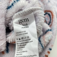 Load image into Gallery viewer, Girls Gem Look, fleece dressing gown / bathrobe, rainbows, FUC, size 7,  