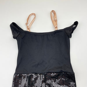 Girls Costume Gallery, black sequin dance jumpsuit / outfit, EUC, size 4-6,  