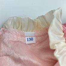 Load image into Gallery viewer, Girls fleece-lined, winter party dress, armpit to armpit: 32cm, shoulder to cuff: 37cm, EUC, size 5-6, L: 65cm