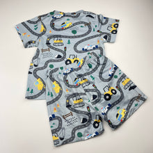 Load image into Gallery viewer, Boys lightweight, pyjama top &amp; shorts, diggers, EUC, size 2,  