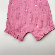 Load image into Gallery viewer, Girls Baby Berry, floral pointelle cotton romper, NEW, size 0000,  