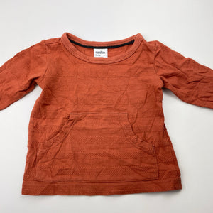 Boys Anko, cotton long sleeve tee / top, EUC, size 000,  