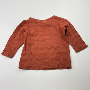 Boys Anko, cotton long sleeve tee / top, EUC, size 000,  