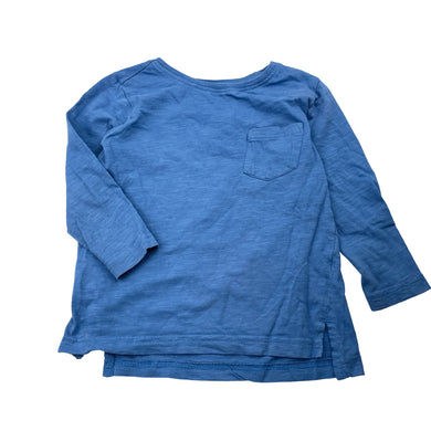 Boys H&T, blue cotton long sleeve tee / top, FUC, size 2,  