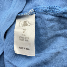 Load image into Gallery viewer, Boys H&amp;T, blue cotton long sleeve tee / top, FUC, size 2,  