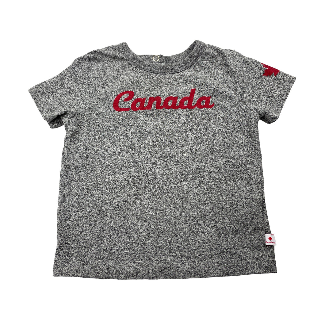Unisex Canadiana, organic cotton blend tee / top, Canada, EUC, size 1,  