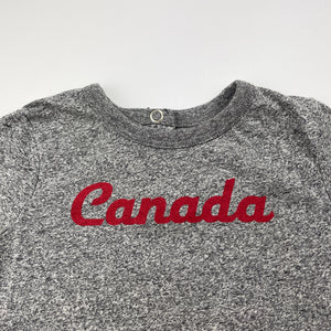 Unisex Canadiana, organic cotton blend tee / top, Canada, EUC, size 1,  