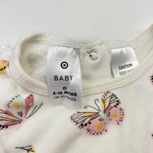 Load image into Gallery viewer, Girls Target, cotton ruffle bodysuit / romper, butterflies, EUC, size 0,  