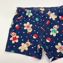 Load image into Gallery viewer, Unisex Lily &amp; Dan, cotton Christmas pyjama shorts, wash fade, FUC, size 4,  