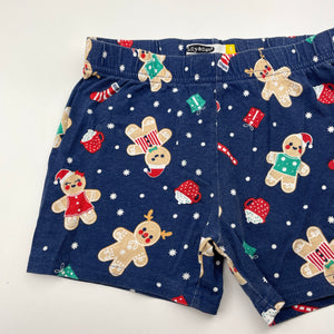 Unisex Lily & Dan, cotton Christmas pyjama shorts, wash fade, FUC, size 4,  