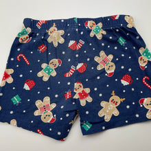 Load image into Gallery viewer, Unisex Lily &amp; Dan, cotton Christmas pyjama shorts, wash fade, FUC, size 4,  