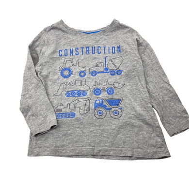 Boys H&T, long sleeve tee / top, diggers, GUC, size 2,  