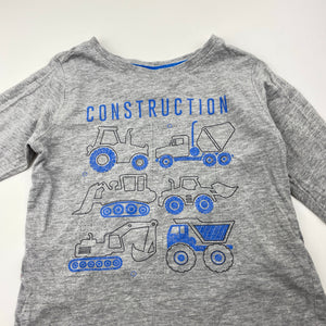 Boys H&T, long sleeve tee / top, diggers, GUC, size 2,  