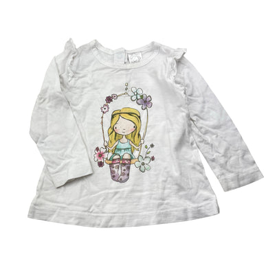 Girls Target, cotton long sleeve tee / top, EUC, size 1,  