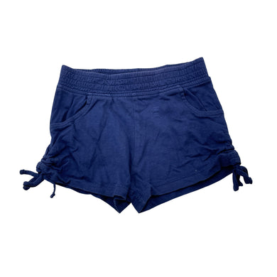 Girls Mango, blue cotton shorts, elasticated, wash fade, FUC, size 1,  