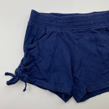 Load image into Gallery viewer, Girls Mango, blue cotton shorts, elasticated, wash fade, FUC, size 1,  