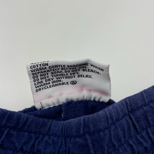 Girls Mango, blue cotton shorts, elasticated, wash fade, FUC, size 1,  