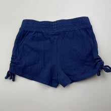 Load image into Gallery viewer, Girls Mango, blue cotton shorts, elasticated, wash fade, FUC, size 1,  
