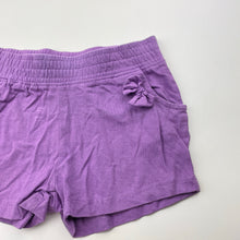 Load image into Gallery viewer, Girls Mango, purple cotton shorts, elasticated, GUC, size 1,  